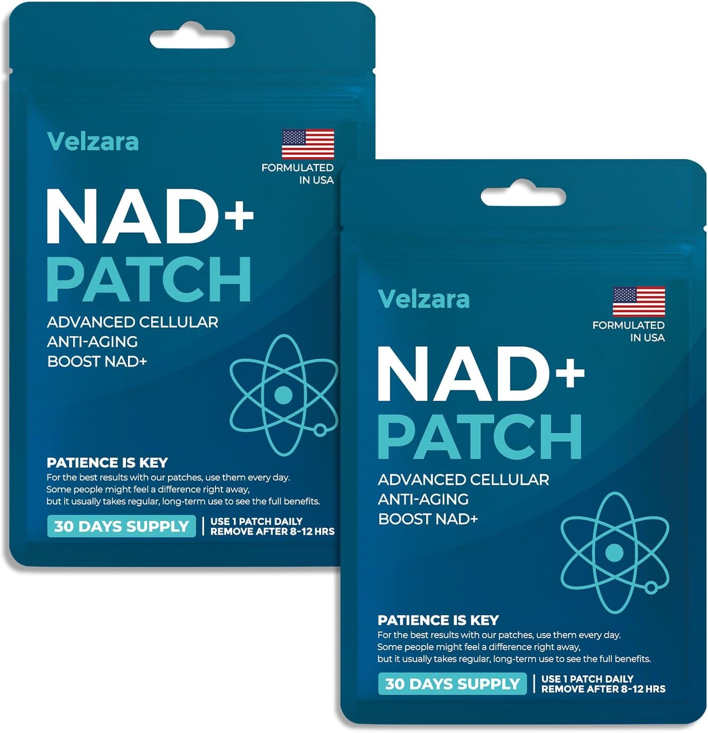 NAD+ Patches Comfortable All-Day Wear Vegan, Water-Resistant 60 Patches