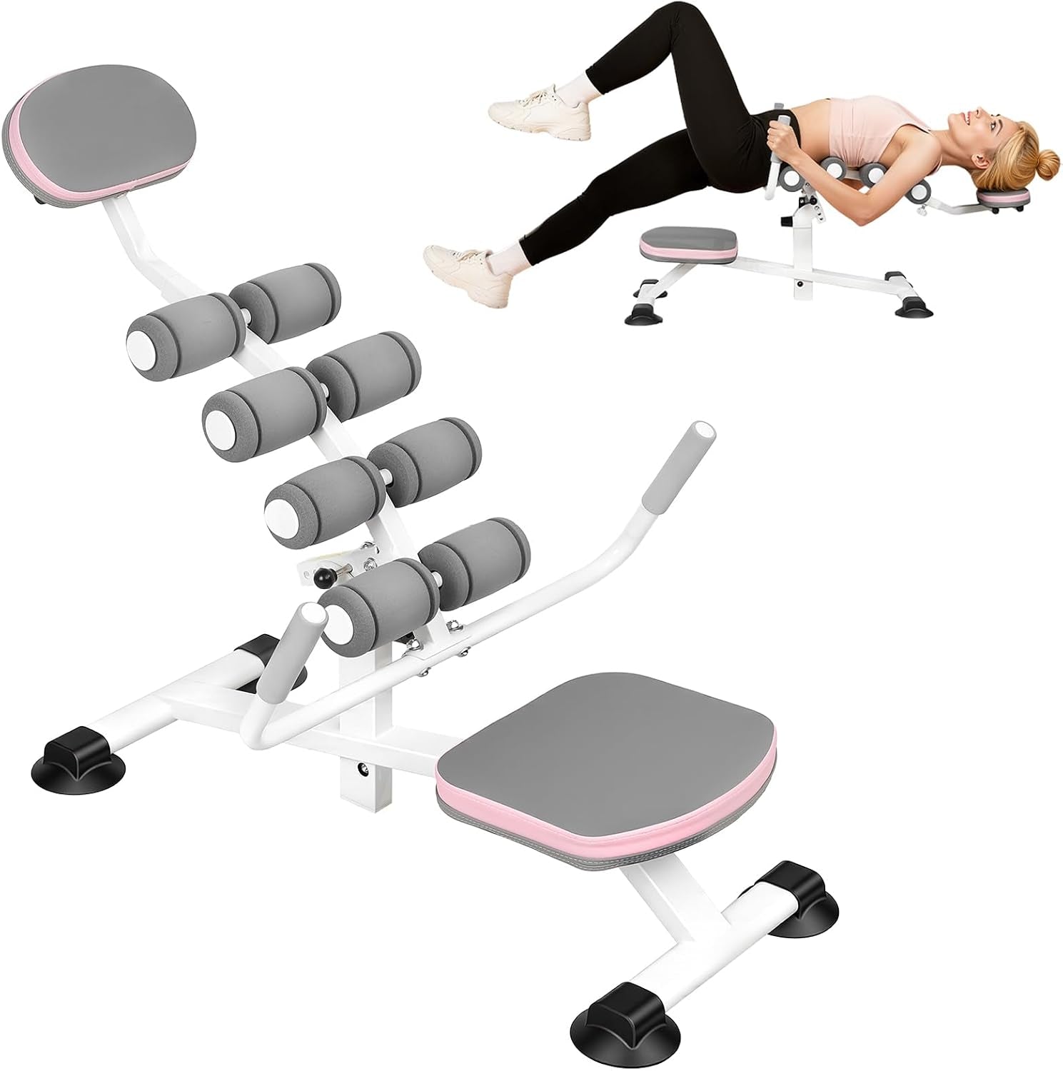 Inversion Tables Mini Back Stretcher, 440Lbs Capacity Decompression Table with Adjustable Angle, Ergonomic Contour Design, Portable Inversion Table for Back Pain Home Gym Adults