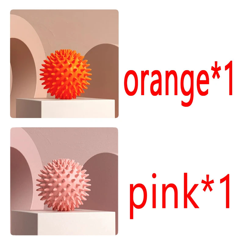 Foot Massage Ball with Spikes Pilates Yoga Sports Fitness Muscle Relaxation Massage Ball Plantar Fasciitis Therapy Ball AMQ001