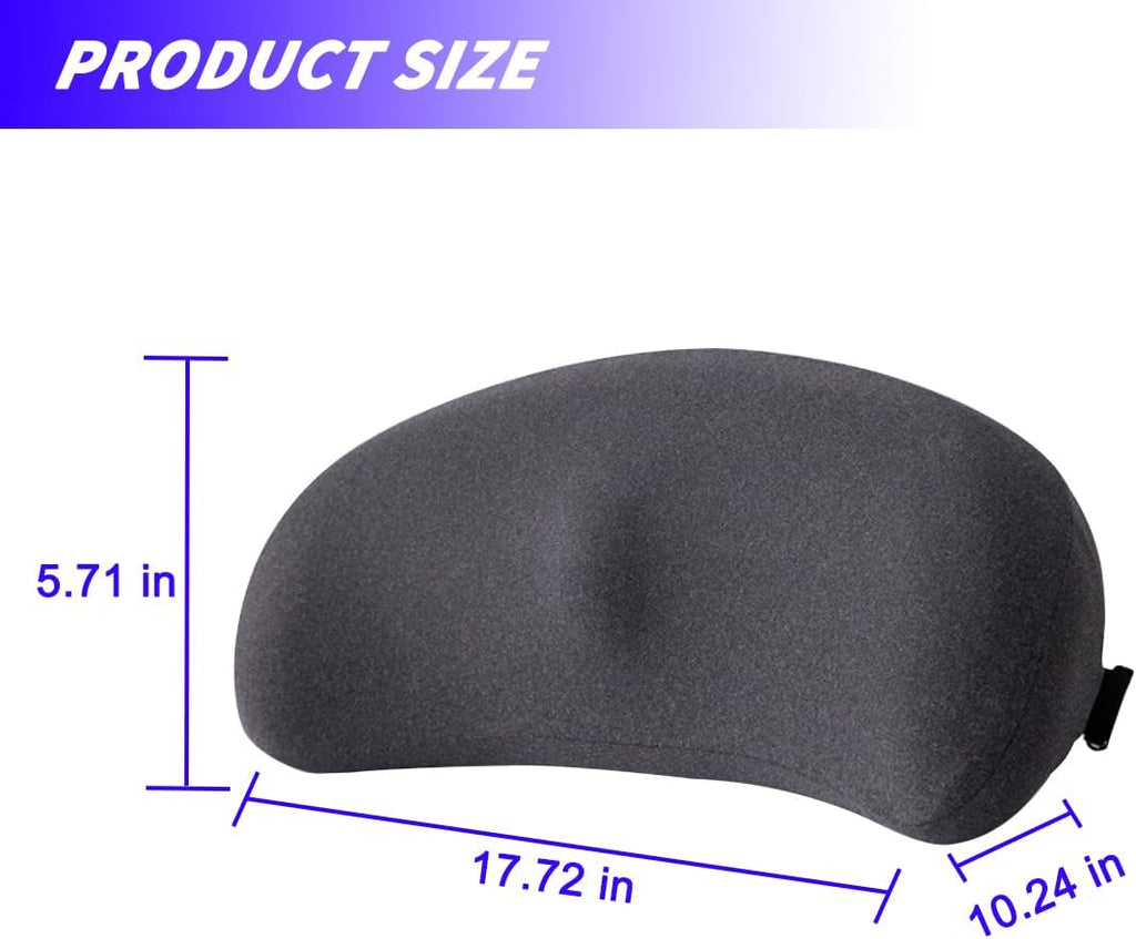 Car Seat Cushion, Memory Foam Vehicle Driver Seat Pad for Back & Sciatica Pain Relief, Comfortable Lumbar Pillow for Driving, Office Chair, Wheelchair, Universal for SUV, Truck, RV (Dark Gray)