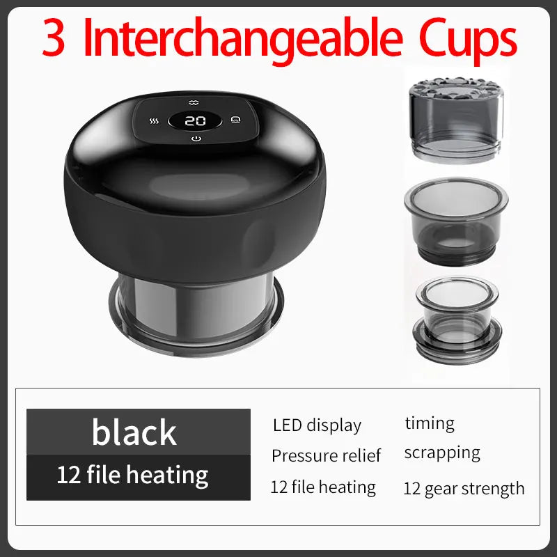 Smart Cupping Therapy Massager 7 in 1 Red Light Scraping Cupping Therapy Set for Targeted Pain Relief Muscle Soreness