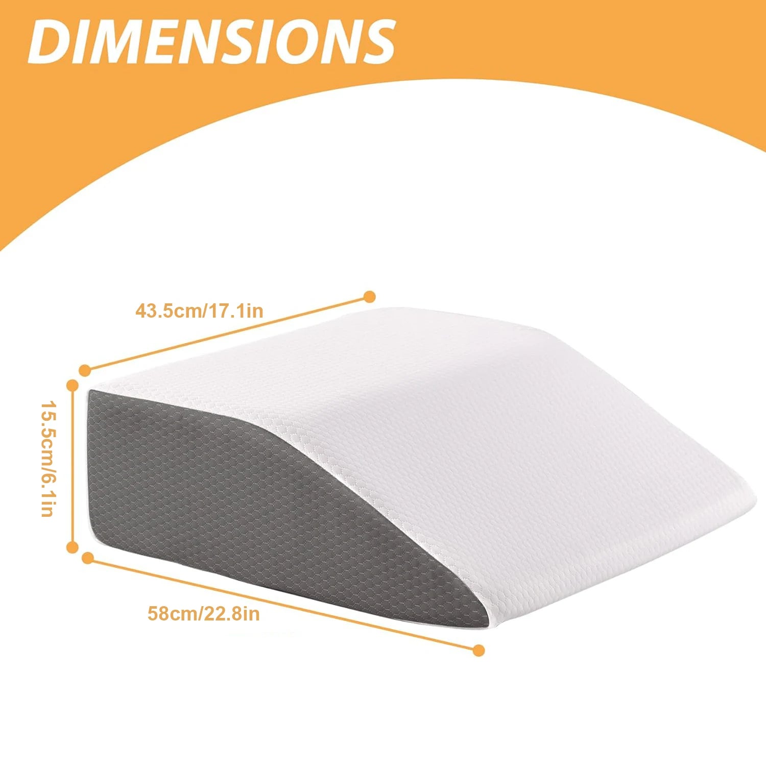 Memory Foam Wedge Pillow for Leg Elevation, Improves Circulation & Reduces Swelling, Post-Surgery Foot Knee Support for Sleep