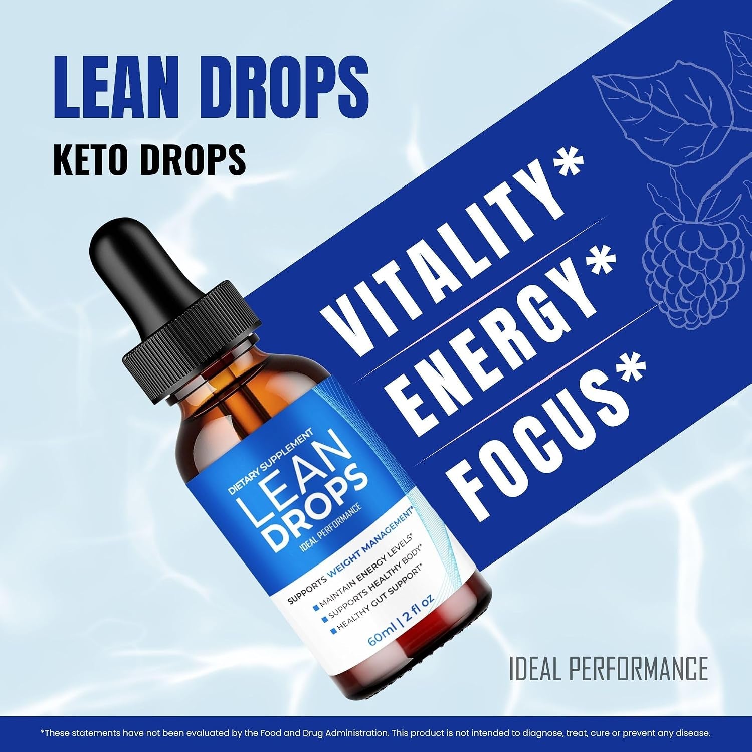 Lean Drops, Official Lean Droppers Supplement - Maximum Strength, All Natural Keto Liquid Formula to Sustain Active Lifestyle & Fitness Goals, Premium Lean Drops Advanced Reviews (2 Pack)