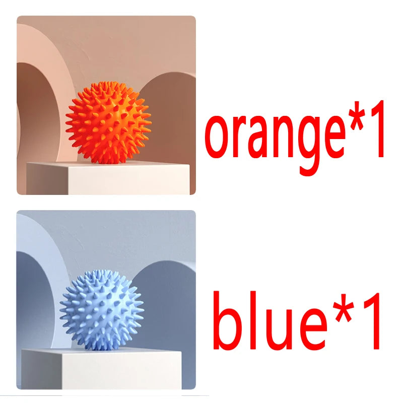Foot Massage Ball with Spikes Pilates Yoga Sports Fitness Muscle Relaxation Massage Ball Plantar Fasciitis Therapy Ball AMQ001