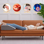 Memory Foam Wedge Pillow for Leg Elevation, Improves Circulation & Reduces Swelling, Post-Surgery Foot Knee Support for Sleep