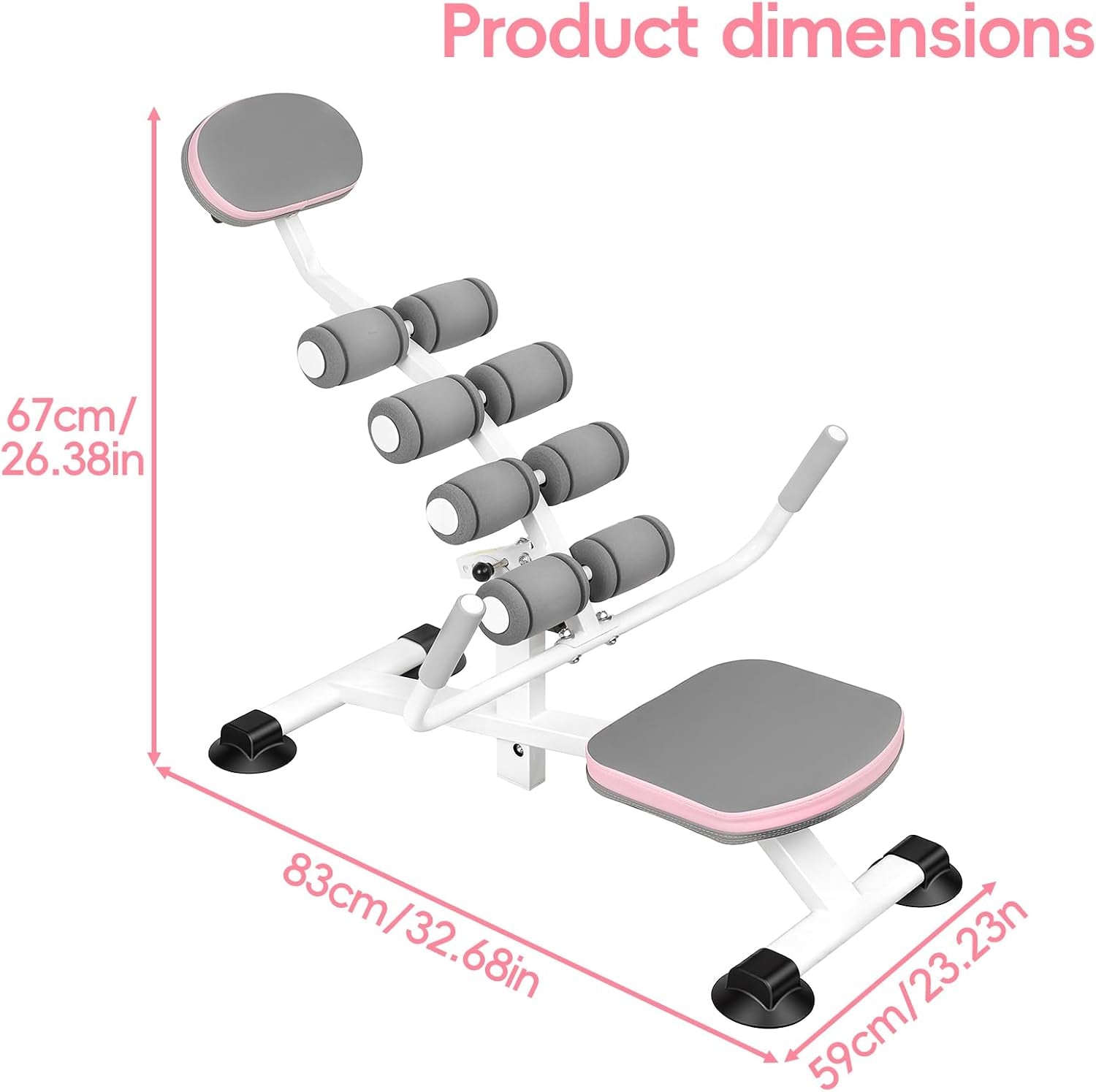 Inversion Tables Mini Back Stretcher, 440Lbs Capacity Decompression Table with Adjustable Angle, Ergonomic Contour Design, Portable Inversion Table for Back Pain Home Gym Adults