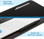 the Original Lap Desk – Black, Fits 17" Laptops | Microbead Cushion, Device Ledge, Built-In Pencil Tray, Carry Handle
