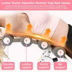 Inversion Tables Mini Back Stretcher, 440Lbs Capacity Decompression Table with Adjustable Angle, Ergonomic Contour Design, Portable Inversion Table for Back Pain Home Gym Adults