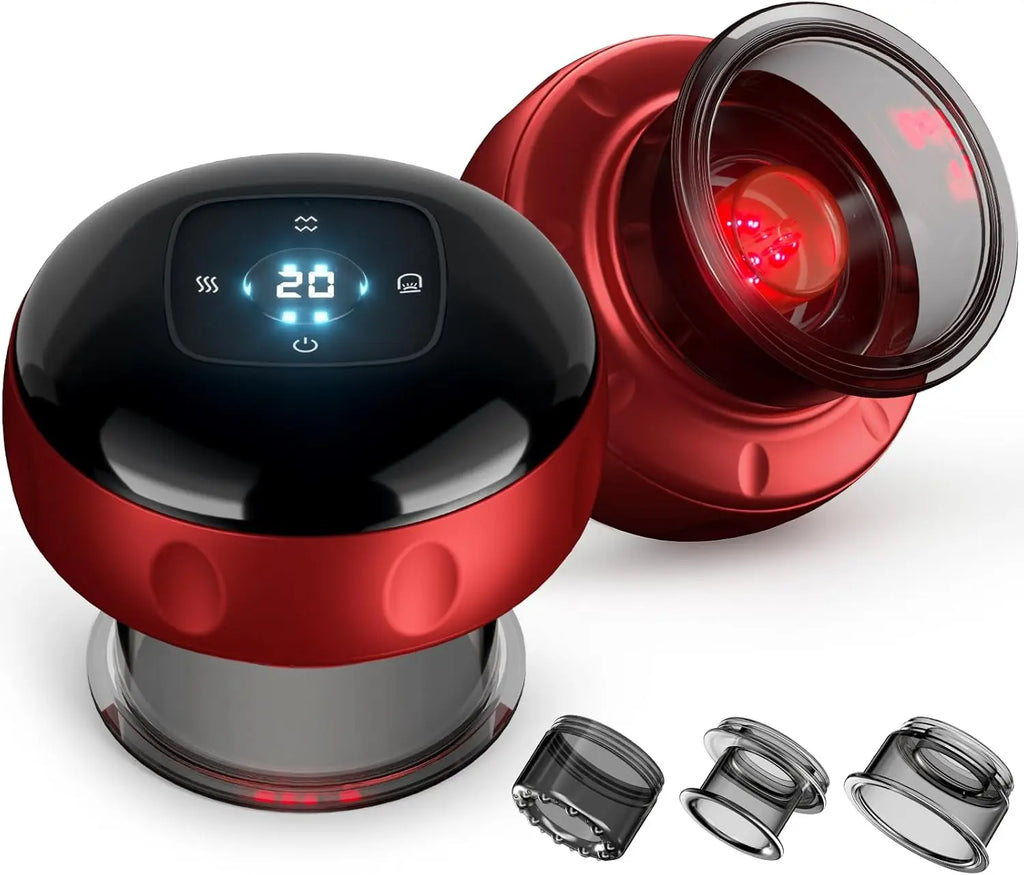 Smart Cupping Therapy Massager 7 in 1 Red Light Scraping Cupping Therapy Set for Targeted Pain Relief Muscle Soreness