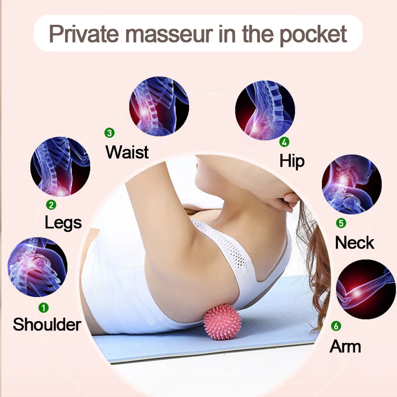 Foot Massage Ball with Spikes Pilates Yoga Sports Fitness Muscle Relaxation Massage Ball Plantar Fasciitis Therapy Ball AMQ001